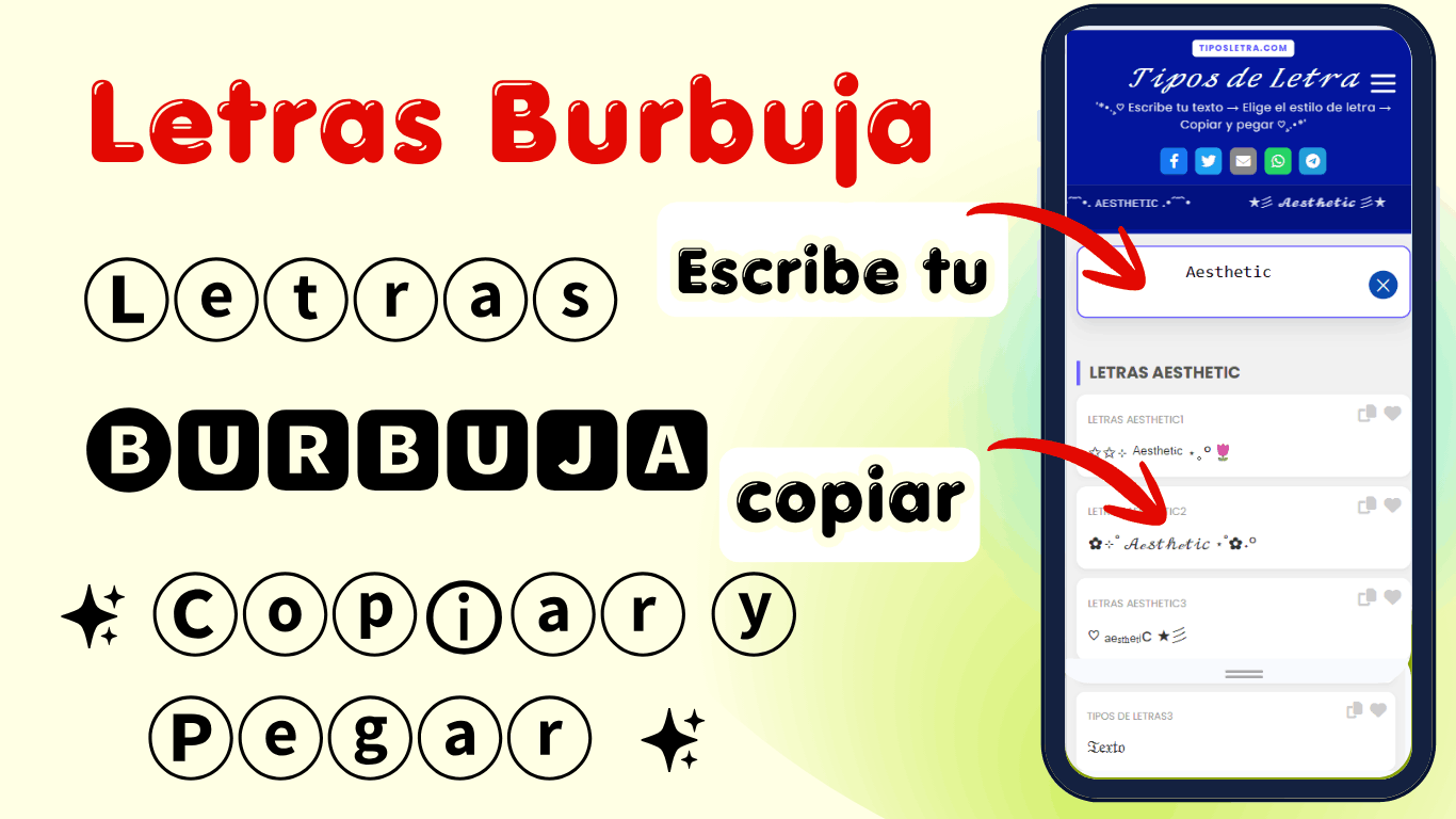Letras burbuja