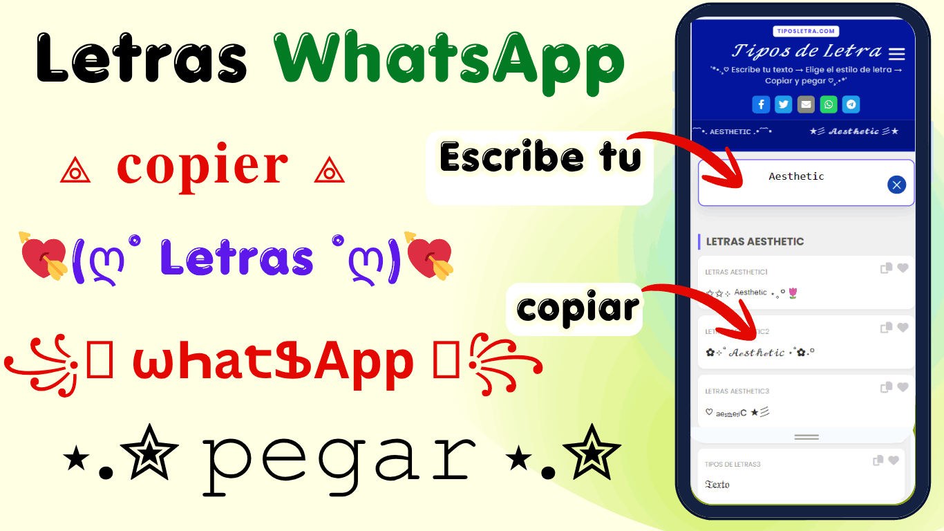 Letras para WhatsApp