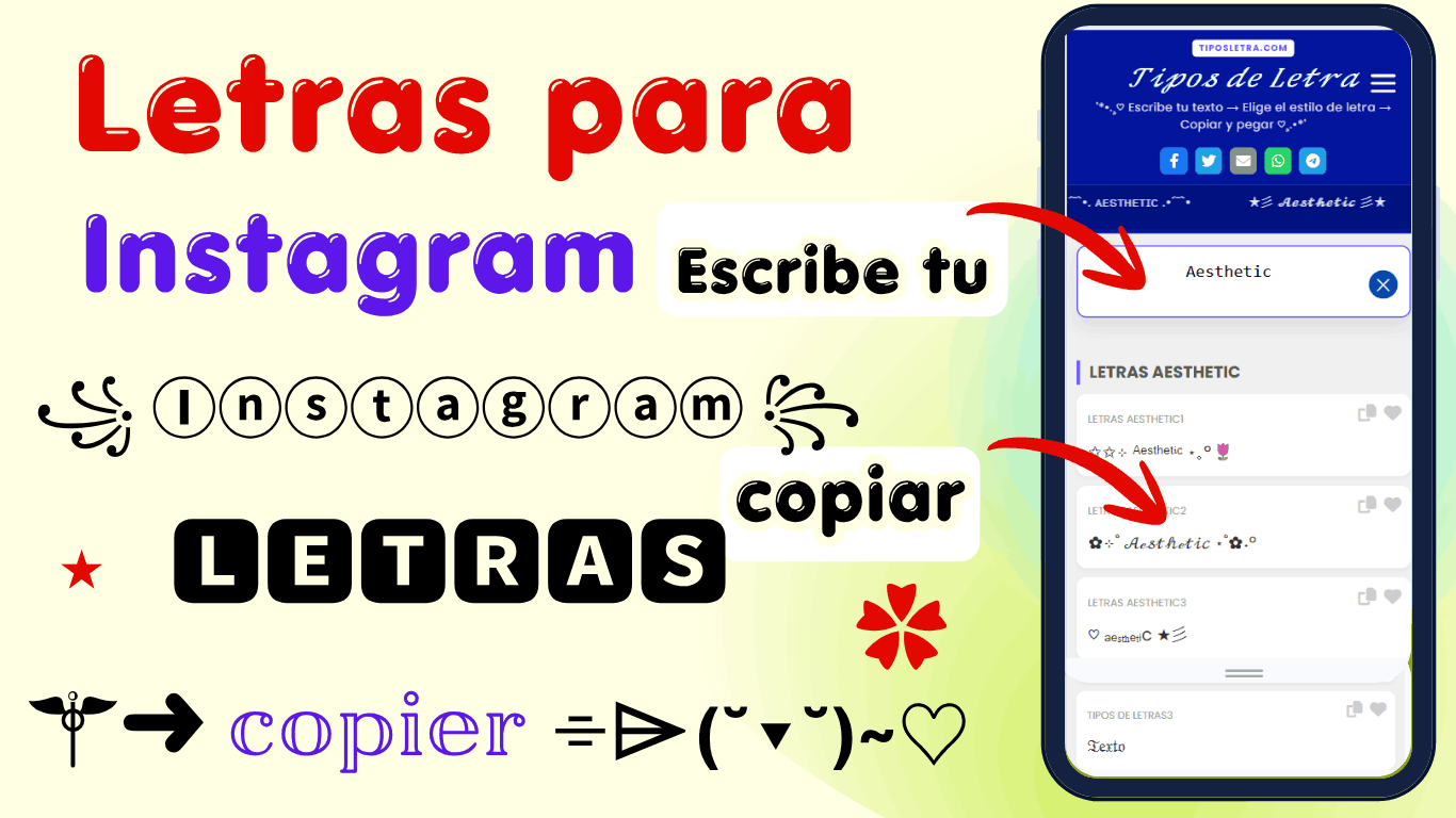 Letras para Instagram