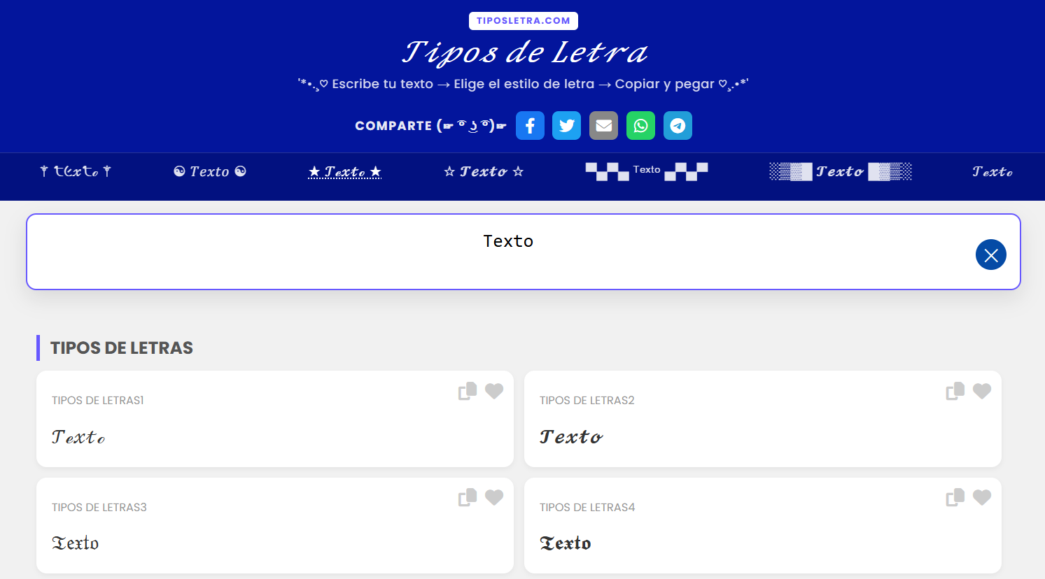 Tipos de letras