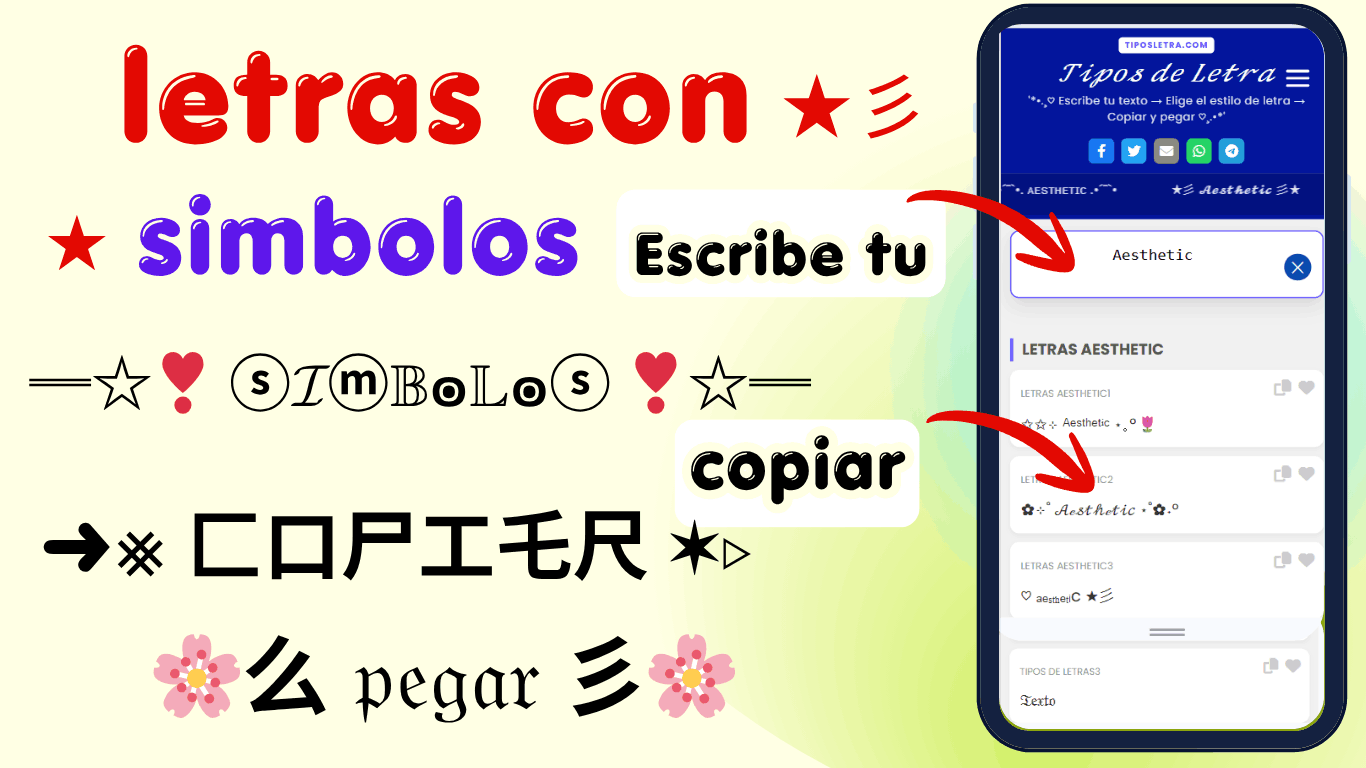 Letras con símbolos